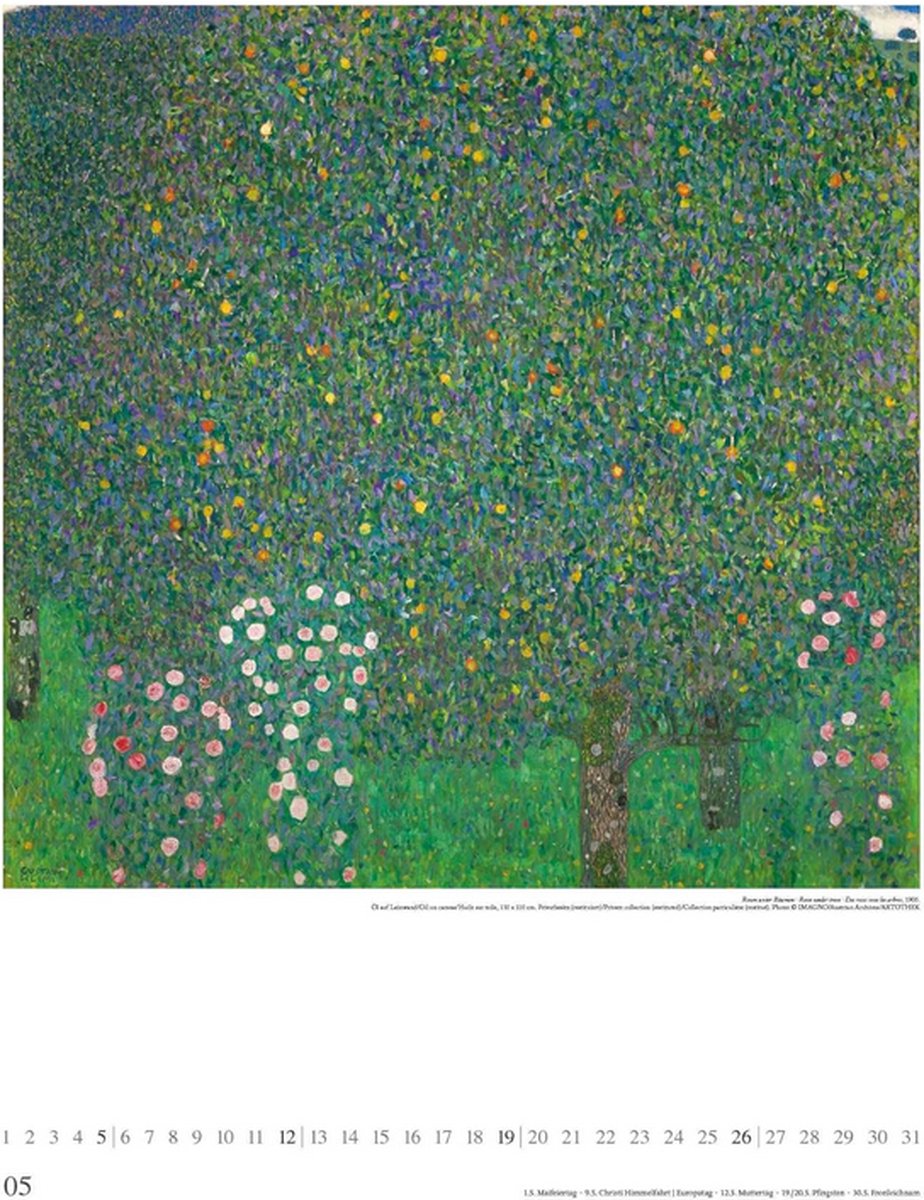 Calendrier 2024 Gustav Klimt - 15.5 x 18 cm