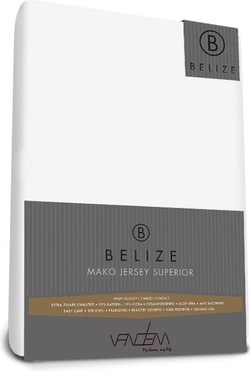 Adore Hoeslaken Belize Topper Mako Jersey Wit 180 x 200/220 cm