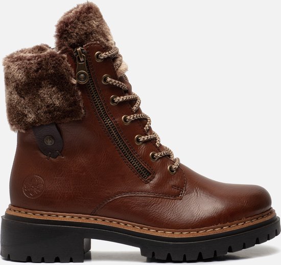 Rieker Bottes à lacets cognac Synthétique - Taille 39