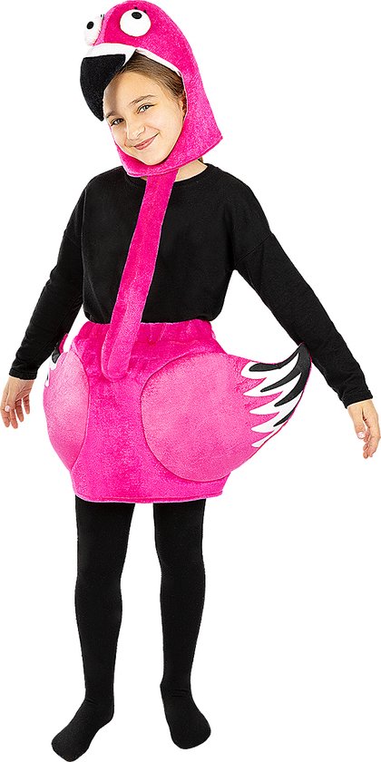 Funidelia | Flamingo kostuum voor meisjes en jongens - Dieren, Flamingo - Kostuum voor kinderen Accessoire verkleedkleding en rekwisieten voor Halloween, carnaval & feesten - Maat 122 - 152 cm - Roze