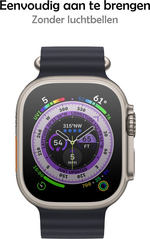 Screenprotector Geschikt voor Apple Watch Ultra 2 Screenprotector Bescherm Glas Screen Protector - Screenprotector Geschikt voor Apple Watch Ultra 2 (49 mm) Gehard Glas - 2 Stuks