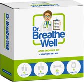 Dr. Breathe Well - Anti Snurk Package - 4 solutions dans 1 boîte: 4 tailles de diffuseur nasal anti-ronflement doux - 4 tailles de diffuseur nasal anti-ronflement robuste - 30x pansements anti-ronflement - 1x clip anti-ronflement avec aimant