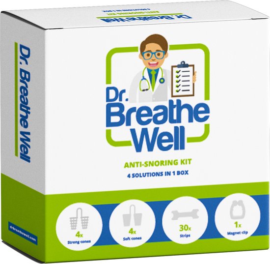 Dr. Breathe Well - Compleet Anti Snurk Neusspreider Pakket - 4 oplossingen in 1 doos!
