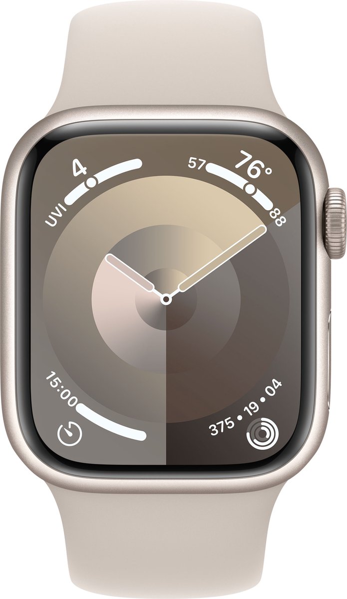 Apple Watch Series 9 - 41mm - Starlight Aluminium Case with Starlight Sport Band - S/M - Apple