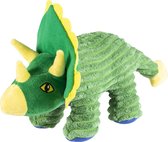 Duvoplus - Speelgoed Voor Dieren - Hond - Pluche Dino Triceratops Corduroy 34x17x18cm Groen - 1st