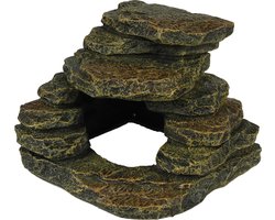 Terra Della - Natuurlijke Decoratie - Reptielen - Hoeksteen S - 15,3x15,4x12cm - 1st
