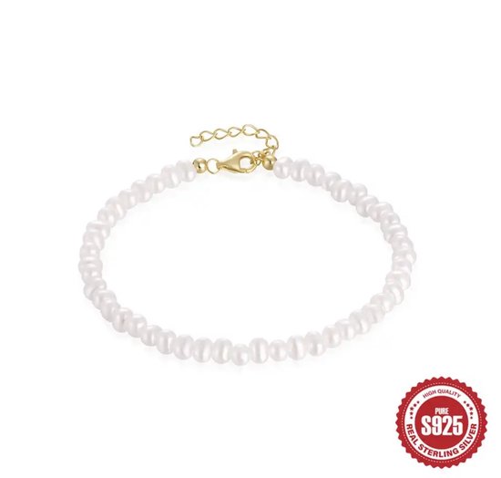 Bracelet de perles Borasi | Plaqué Or 18 Carats | Argent sterling 925 | Cadeau pour elle | Cadeau pour petite amie | Cadeau pour les femmes | Cadeau pour dames |Cadeau de fête des mères | Cadeau pour maman |