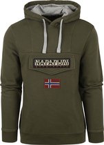 Napapijri - Burgee Wint Sweater Donkergroen - Heren - Maat S - Modern-fit