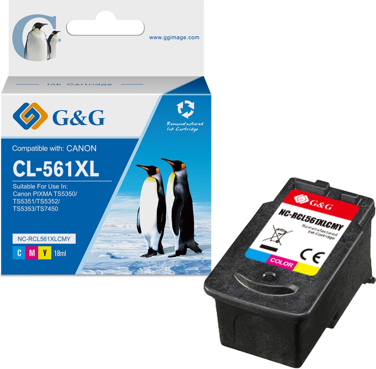 G&G Canon PGI-580/CLI-581 XL - Huismerk Inkcartridge - Multipack