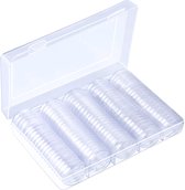 100 Stuks Plastic Munthulzen - Opslagbox voor Munten - Muntenhouder voor Muntverzameling en Collectiebenodigdheden