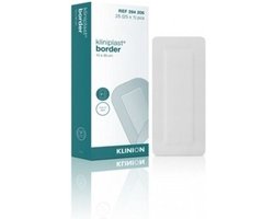 Kliniplast Border 10x30cm steriel Klinion - Wit - Polyethyleen (wondkussen 100% viscose) - Eilandpleister - Steriel