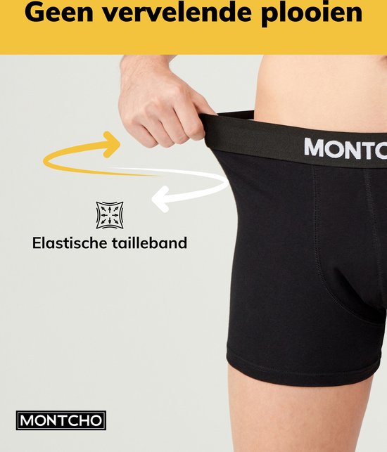 Zwarte Montcho boxershort met elastische tailleband.