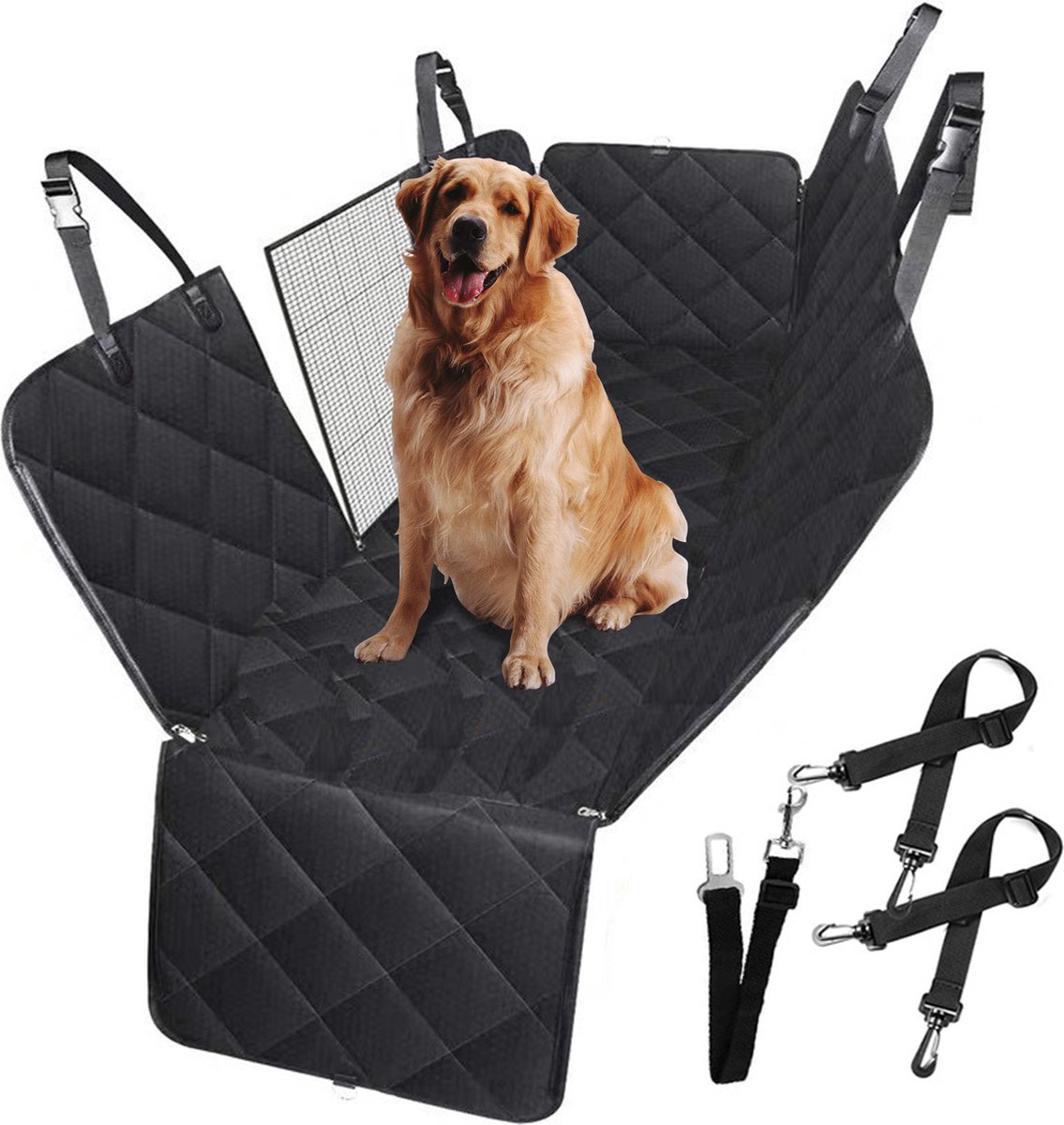 SIVEIS Housse Protection Coffre Voiture pour Chiens avec Protection  Latérale, Imperméable et Antidérapant Couverture Protection de