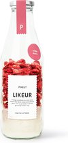 Pineut ® Likeur Aardbei - Likeurfles 750 ML - Wilde Dame - DIY Pakket - Aardbeien Cocktail Maken - Likeurdrank Jenever of Wodka - Origineel Cadeau - Feestelijk & Gezellig Genieten
