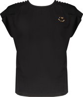 NoBell meiden t-shirt met strepen op de rug Kuy Jet Black