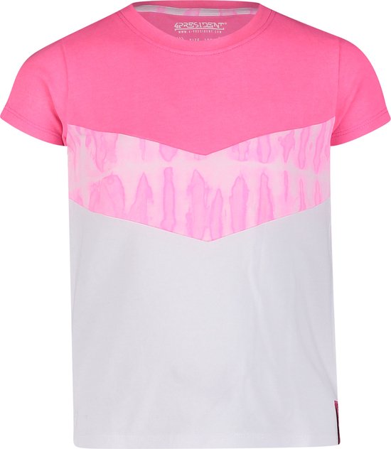 4PRESIDENT T-shirt meisjes - Bright Pink - Maat 164 - Meiden shirt