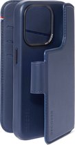 DECODED Étui portefeuille amovible – iPhone 15 – Étui magnétique amovible 2 en 1 avec porte-cartes – Cuir européen de haute qualité – Compatible MagSafe – Blauw marine véritable