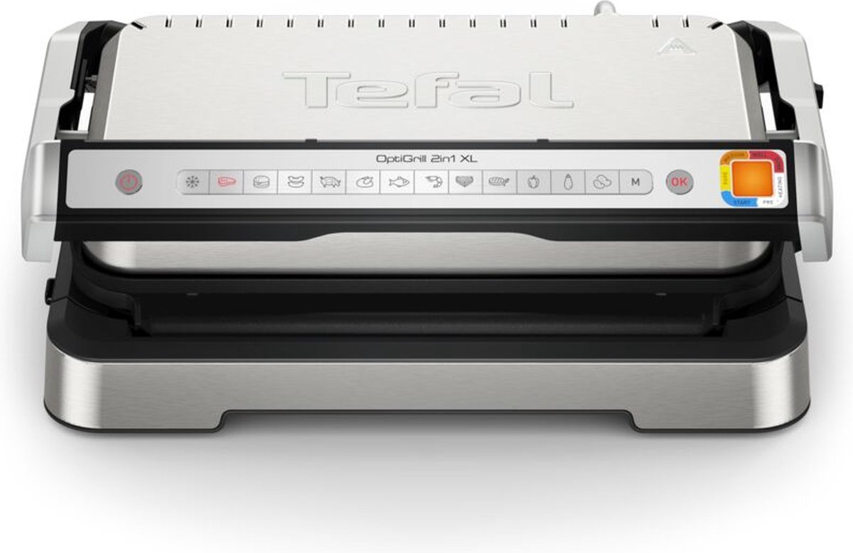 Tefal OptiGrill 2in1 XL GC782D - Intelligente Contactgrill - 2200W - RVS
