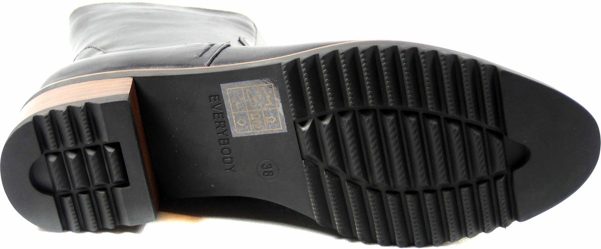 EVERYBODY Bee Enkellaarsjes - Enkelboots met rits - Dames - Zwart - Maat 38,5