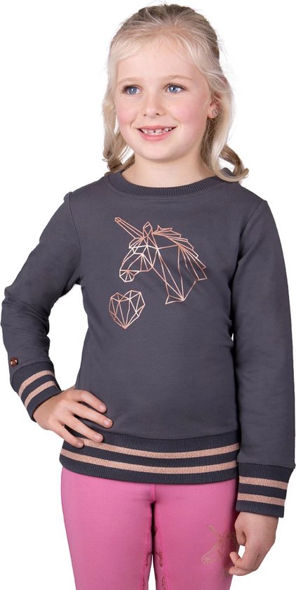 Qhp Pull Didy Kids Gris Foncé - 128