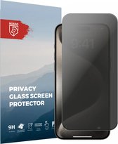 Rosso Privacy Screen Protector Geschikt voor de Apple iPhone 15 Pro Max - 9H Gehard Glas - Case Friendly Tempered Glass - Eenvoudige Installatie