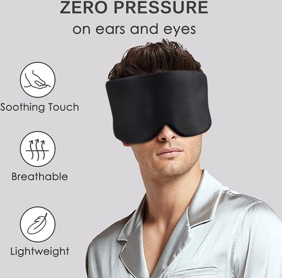 OLESILK Masque De Sommeil 100% Soie De Mûrier Avec Bandeau