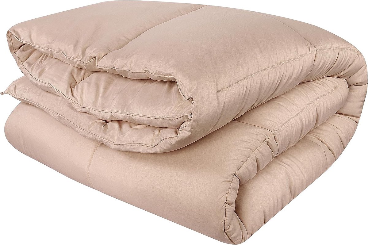 Dekbed 155 x 220 cm zomerdekbed 200 GSM vulling microvezeldekbed (beige)