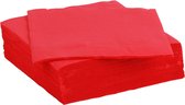 Color Party diner/feest servetten - 30x - helder rood - 38 x 38 cm - papier - 3-laags