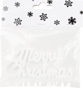 Cosy at Home Cintres de Noël Merry Christmas 6x - blanc - plastique - 10cm
