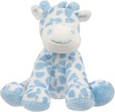 Suki Gifts knuffeldier - giraffe - zittend - blauw/wit - pluche - safari dieren - 14 cm
