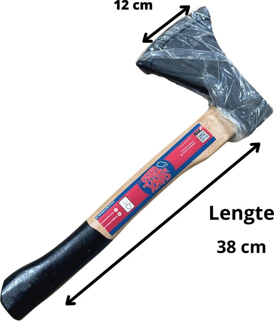 Synx Tools Handbijl 800 Gram - Handbijl - Hakbijl - Handbijlen - Bijl - Wig bijl- Tuingereedschap - Hakken - Met Houten steel van Synx Tools — afbeelding 3