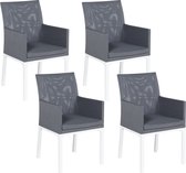 Beliani BACOLI - Lot de 4 chaises de jardin - gris - Plastique