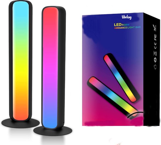 Barre Lumineuse LED RGB + Wit - 2 Pièces - USB C - 4 modes - Télécommande -  Lampe de... | bol