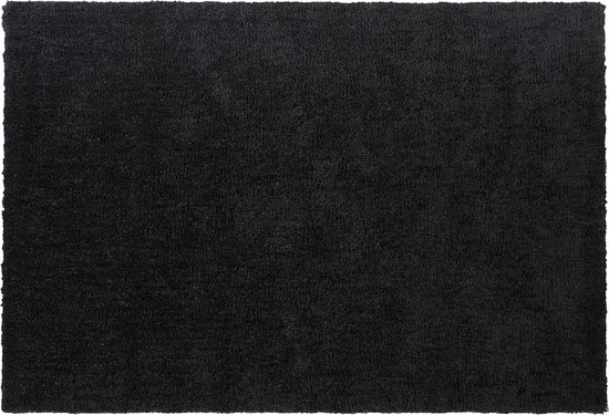 DEMRE - Shaggy vloerkleed - Zwart - 140 x 200 cm - Polyester