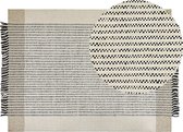 DIVARLI - Modern vloerkleed - Beige - 140 x 200 cm - Wol