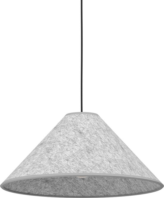 Lampe à suspension EGLO Alsager / E27 - Ø 41 cm - Zwart/ Grijs - Feutre/ Acier