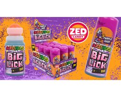 Screamers Super Sour Big Lick 12 stuks - Zuur snoep -Snoeproller - Sour Candy Drink