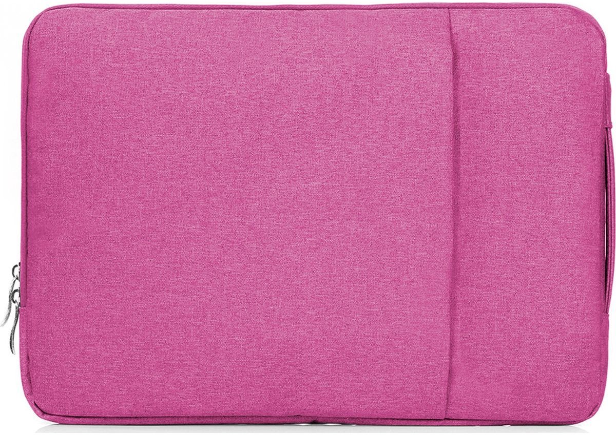 Mobigear Laptophoes geschikt voor Laptop | Mobigear Denim Zipper Sleeve 13 - 14 inch Laptop hoes - Roze