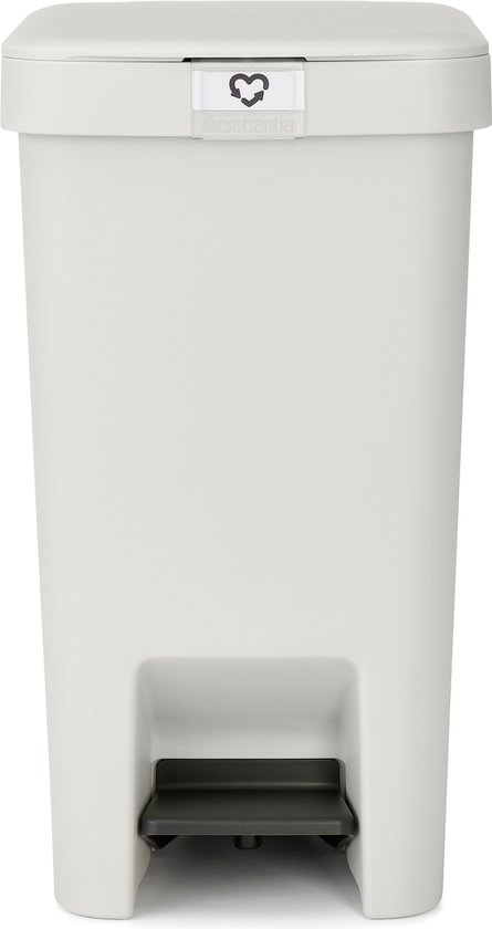 Brabantia StepUp Prullenbak - Pedaalemmer - 16 liter - Light Grey