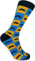 JustSockIt Snor sokken - Sokken - Snor sokken - Mustache - Vrolijke sokken