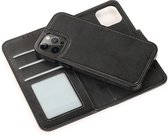 Mobiq - Magnetische 2-in-1 Wallet Case iPhone 15 Pro Max - zwart