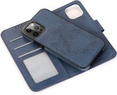 Mobiq - Magnetische 2-in-1 Wallet Case iPhone 15 Plus - donkerblauw