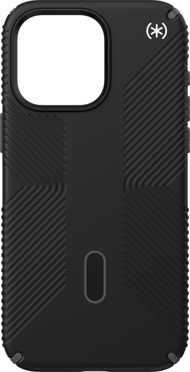 Speck hoesje geschikt voor Apple iPhone 15 Pro Max - Ultieme Bescherming en Grip - Luxe Soft-touch Afwerking - Valbescherming gecertificeerd tot 4 meter - Microban Antibacterieel - Presidio2 Grip lijn - Zwart