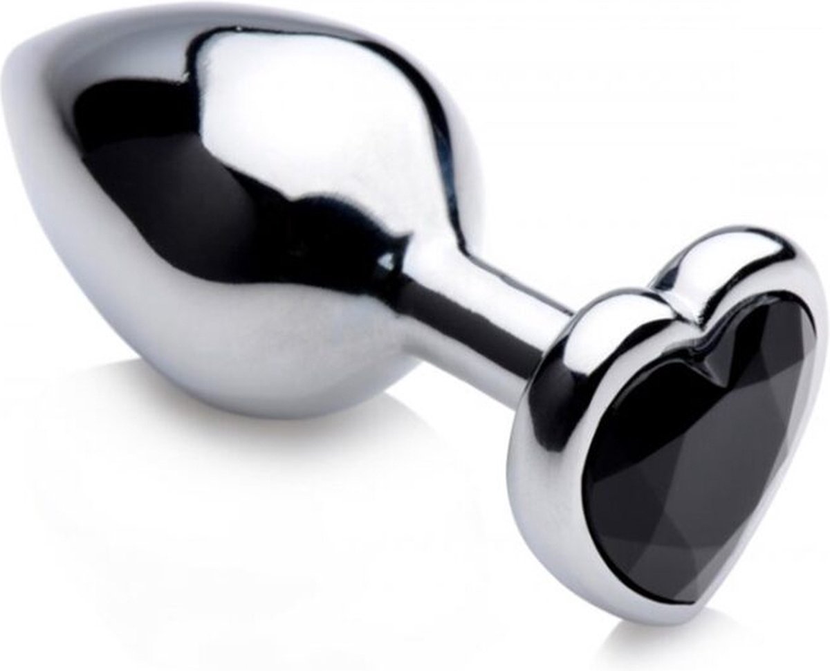 Goedkoopste XR Brands Black Heart - Butt Plug - Medium black