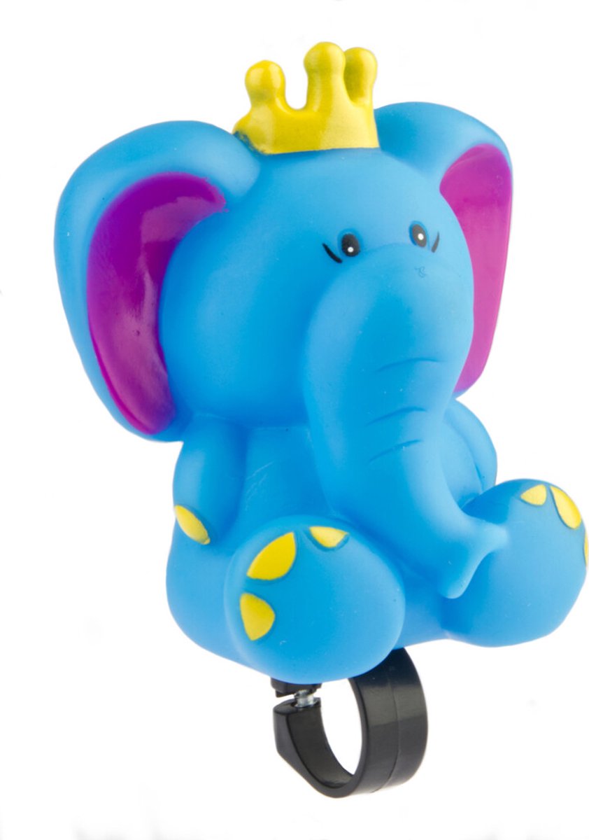 Pexkids Fietstoeter voor kinderen - Olifant design - Blauw - Veiligheid en plezier - Eenvoudig te bevestigen