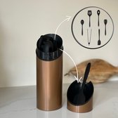 Luxe keukengerei-set - RVS - Keukengerei houder - Spatels siliconen - Krasvrij koken