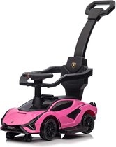 Lamborghini Sian loopauto met duwstang Roze