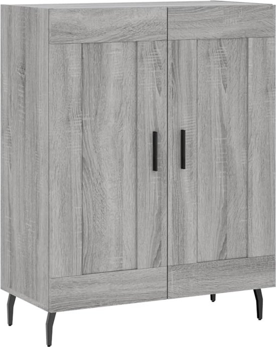 VidaXL Dressoir Met Lade Grijs Sonoma 120 X 36 X 69 Cm - Moderne Opbergkast Voor Eetkamer