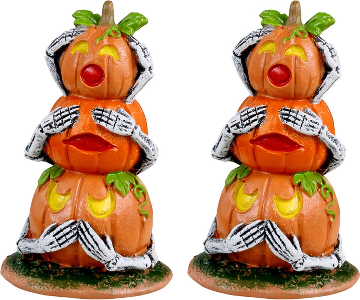 Spooky Town - Pumpkin Snowmen - Set van 2