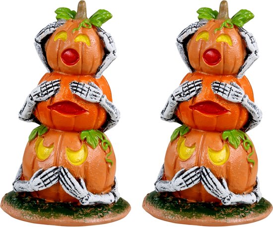 Spooky Town - Pumpkin Snowmen - Set van 2